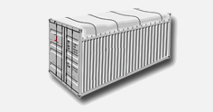 Open Top 20 foot container